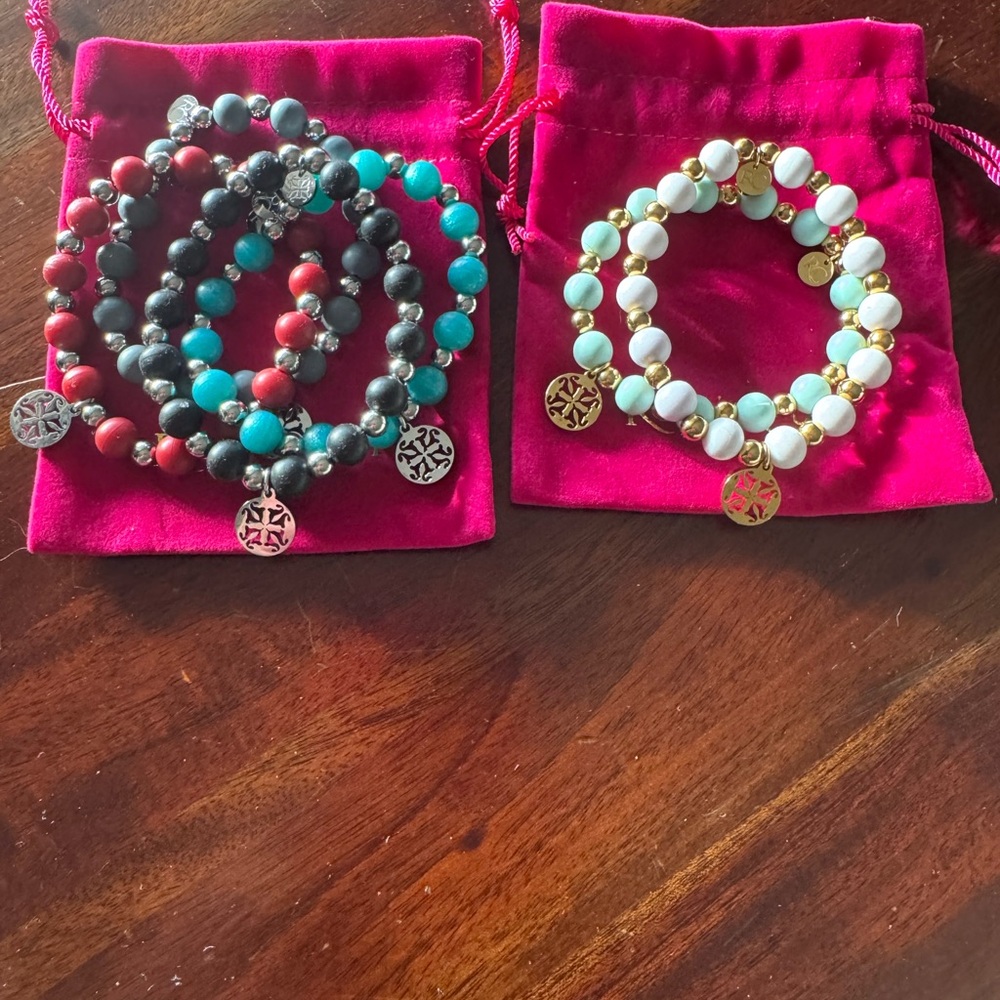 Rustic Cuff 4 silver and 2 gold bracelets. Brand new